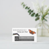 Veränderung des Raupe Schmetterling motivierend Visitenkarte (Stehend Vorderseite)