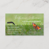 Veränderung des Raupe Schmetterling motivierend Visitenkarte (Rückseite)