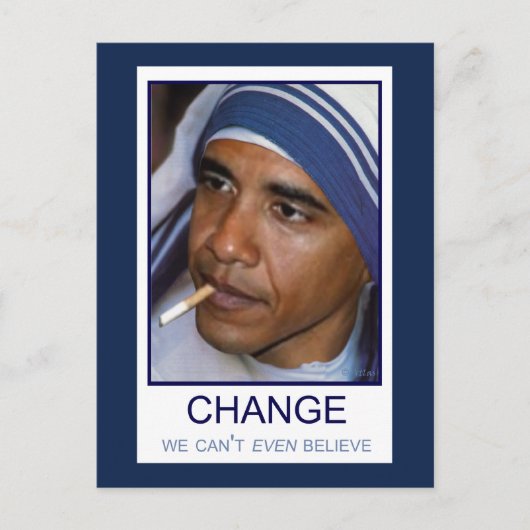 Veränderung, die wir nicht einmal glauben können postkarte (Vorderseite)