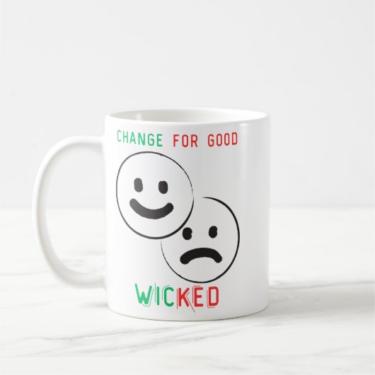 Veränderung für gute Schlechte Kaffeetasse (Links)