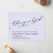 Veränderung ist die Ankündigung von Lavendel (Vorderseite/Rückseite Beispiel)