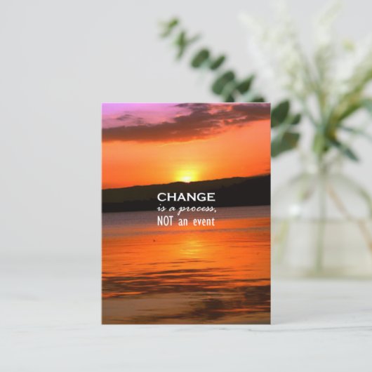 Veränderung ist ein Prozess Postkarte (Stehend Vorderseite)