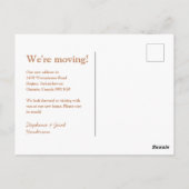 Veränderung ist eine gute Ankündigung auf der Post Postkarte (Rückseite)