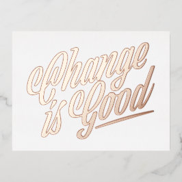 Veränderung ist eine gute Ankündigung, die sich be Folien Feiertagspostkarte
