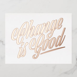 Veränderung ist eine gute Ankündigung, die sich be Folien Feiertagspostkarte