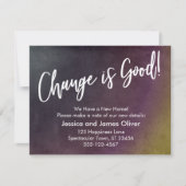 Veränderung ist eine gute mehrfarbige Grunge-Ankün Einladung (Vorderseite)