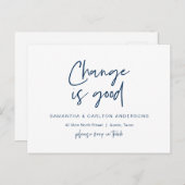 Veränderung ist gut, Ankündigung der neuen Zuhause Postkarte (Vorne/Hinten)