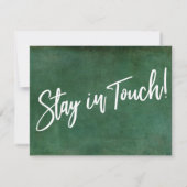 Veränderung ist gut! Dark Green Grunge Ankündigung (Rückseite)