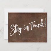 Veränderung ist gut! Grunge Brown Moving Ankündigu Einladung (Rückseite)