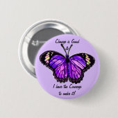 Veränderung ist gut (Lila Schmetterlingstaste) Button (Vorne & Hinten)