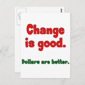 Veränderung ist gut postkarte (Vorne/Hinten)