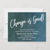 Veränderung ist gut! Texturierte, einzigartige Aqu Einladung (Vorderseite)