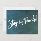 Veränderung ist gut! Texturierte, einzigartige Aqu Einladung (Rückseite)