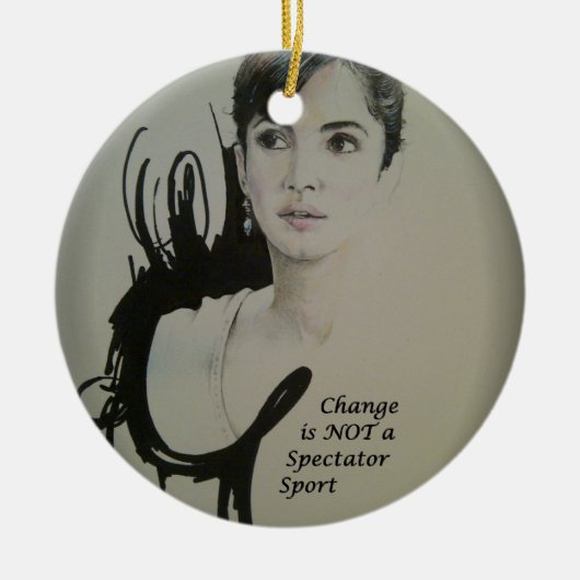 Veränderung ist kein Spektakel Sport Keramikornament (Vorne)