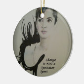 Veränderung ist kein Spektakel Sport Keramikornament (Links)