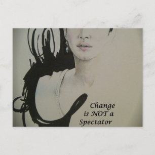 Veränderung ist kein Zuschauersport Kunstprint Postkarte