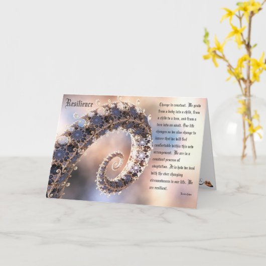 Veränderung ist konstant karte (Gelbe Blume)