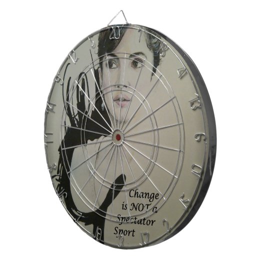 Veränderung ist nicht spektakulär Sport Art Print Dartscheibe (Vorderseite rechts)