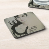 Veränderung ist nicht spektakulär Sport Art Print Getränkeuntersetzer (Linke Seite)