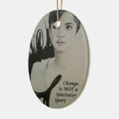 Veränderung ist nicht spektakulär Sport Art Print Keramik Ornament (Links)