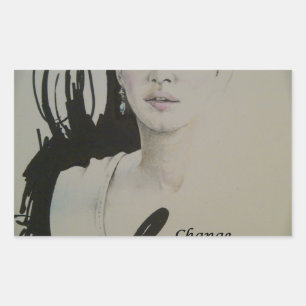 Veränderung ist nicht spektakulär Sport Art Print Rechteckiger Aufkleber