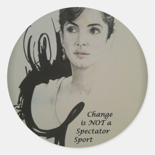 Veränderung ist nicht spektakulär Sport Art Print Runder Aufkleber (Vorderseite)