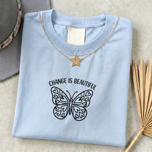 Veränderung ist schön Herz Schmetterling T-Shirt G