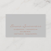 Veränderungen der Nähmaschine von Rose Visitenkarte (Rückseite)