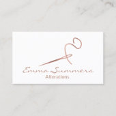 Veränderungen der Nähte an der Rose Visitenkarte (Vorderseite)