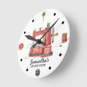 Veränderungen der Wasserfarben-Nähmaschine Persona Runde Wanduhr (Winkel)