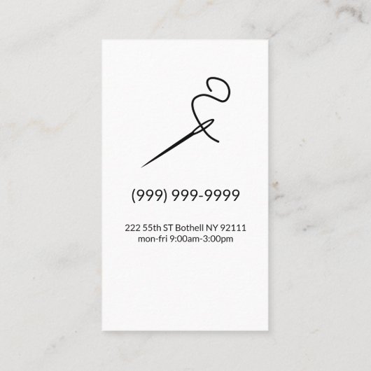 Veränderungen, Schneiden, Seamstress, Schneiderei Visitenkarte (Rückseite)