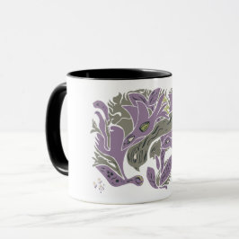 Verangled Aestetic Birds TWArt 12-lila Tasse