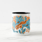 Verangled Aestetic Birds TWArt 12-Pop Zweifarbige Tasse (Mittel)