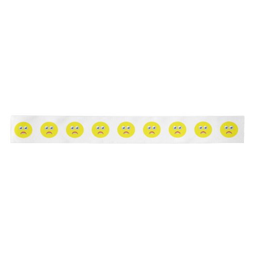 verängstigt Emoji Satinband (Vorderseite)