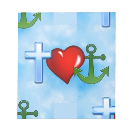 verankert durch Jesus Notizblock (Vorderseite)