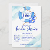 verankert durch nautisches Brautparty der Liebe Einladung (Vorderseite)