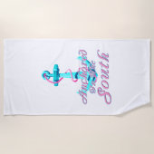 verankert in der südlichen Nautik Strandtuch (Vorderseite)