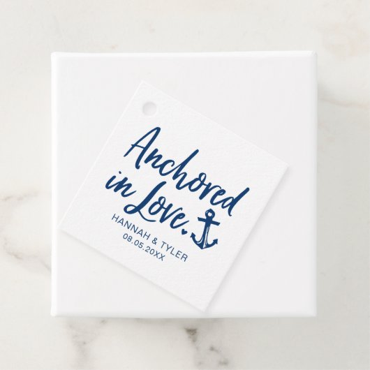 verankert in Liebe Beach Schönheits-Hochzeit Geschenkanhänger (Beispiel)