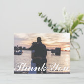 verankert in Liebe II Nautisches Foto Vielen Dank Dankeskarte (Stehend Vorderseite)