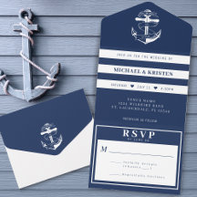 Verankert in Liebe Nautical Blue Anchor Hochzeit
