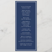 Verankert in Liebe Nautical Blue Anchor Hochzeit Programm (Rückseite)