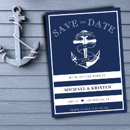 Verankert in Liebe Nautical Blue Anchor Hochzeit Save The Date