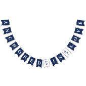 Verankert in Liebe Nautical Blue Anchor Hochzeit Wimpelkette (Alle)