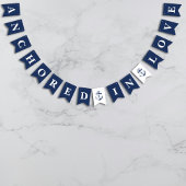 Verankert in Liebe Nautical Blue Anchor Hochzeit Wimpelkette