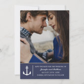 Verankert in Liebe Nautisch Rustikaler Anker Save The Date (Vorderseite)