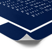 verankert | Nautische Hochzeit | Seekarte Poster (Ecke)