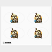 verankert ovaler aufkleber (Blatt)