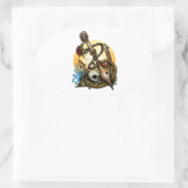 verankert ovaler aufkleber (Tasche)