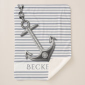 verankerte Streifen Sherpadecke (Vorderseite)