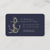 Verankertes Seil Visitenkarte (Rückseite)